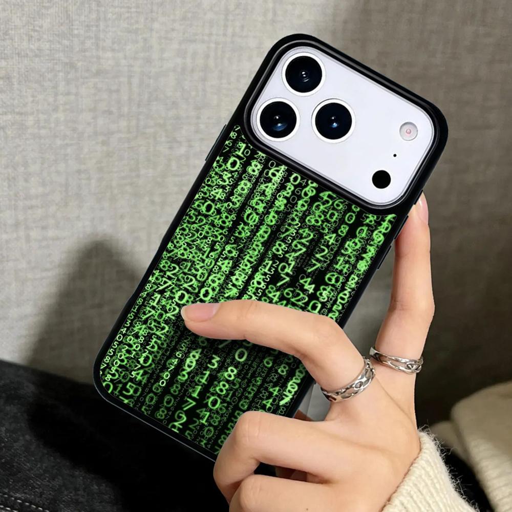 Чехол Case для iPhone 17 Air 16 Pro Max 15 Plus 11 13 Mini 14 12 Задняя крышка телефона Матрица Словарь Матрицы