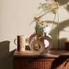 1 шт. Деревянные вазы Домашнее ремесло Орнамент Винтажный декоративный деревянный орнамент Настольный держатель для вазы с жареными цветами Прочный 3 размера
