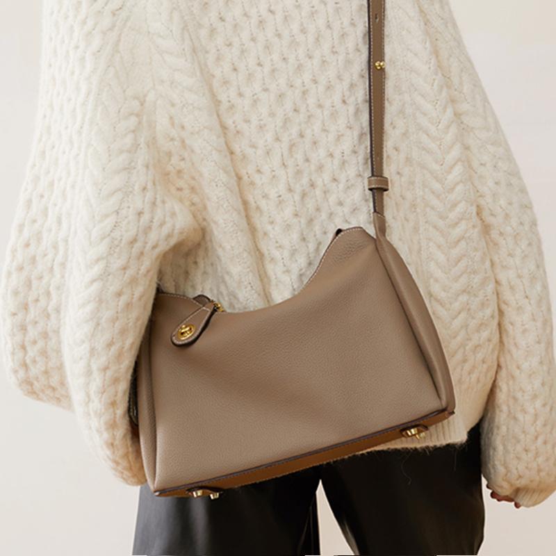 Сумки через плечо из натуральной кожи для женщин, модные дизайнерские мягкие женские сумки через плечо