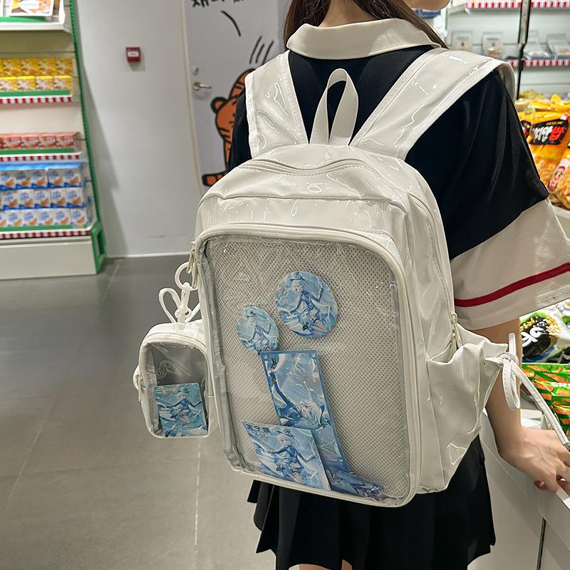Прозрачный Большой Вместимости Mochilas Mujer Япония Ins Mochila Просторный Прочный Ita Bag Новый Модный Рюкзак Bolsa Feminina