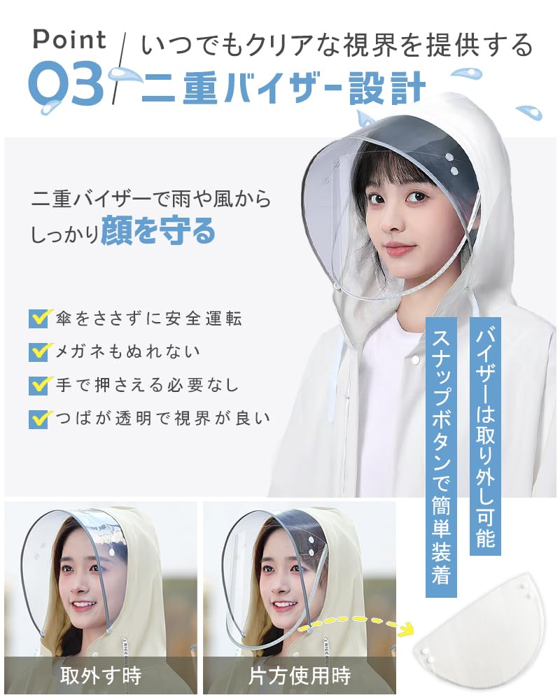 Дождевик для велосипедов, дизайн для 2025 года, с двойным прозрачным дождевиком из легкого ЭВА для фестивалей и для поездок в школу или