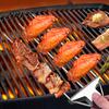 Long Stainless Steel Skewers 3-Prong BBQ Set Grill with Push Slider Family Bar Dishwasher Safe Three-Prong Kabob Sticks for Meat Veggies Shrimp
