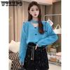 V-neck Hanging Neck Loose Sweater Women's Autumn and Winter Knitted Sweater Top