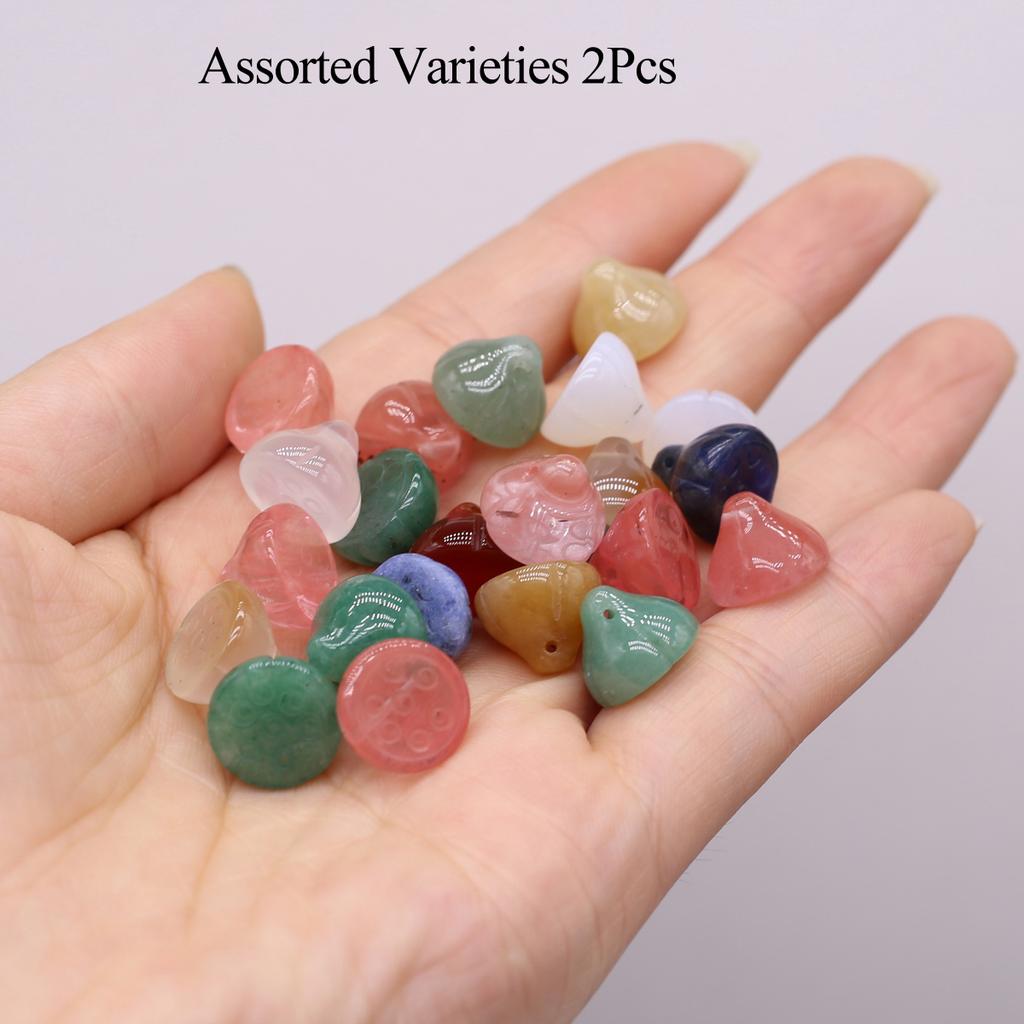 Подвеска-лотус из натурального камня унисекс, садовый стиль, хрустальные драгоценные камни, хрустальные подвески для изготовления ювелирных изделий, подарков на Новый год и Рождество, поделок своими руками