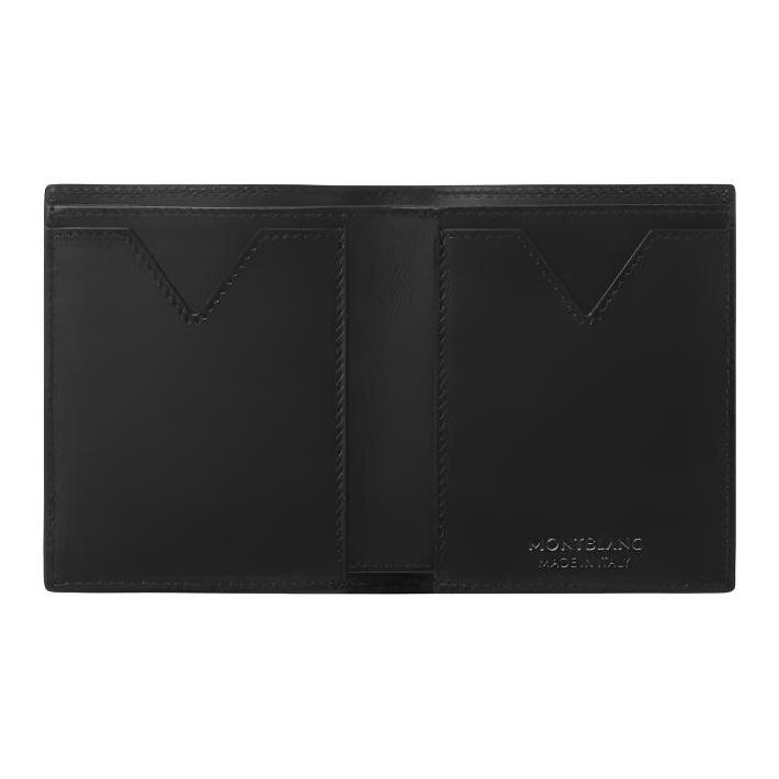 Montblanc Кожаный кошелек с логотипом Мужской кошелек Черный 128583