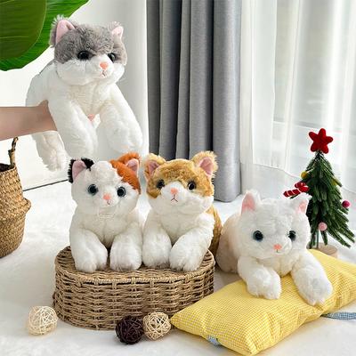 Подушка-симуляция кошки, плюшевая игрушка, кукла, милый котенок, спящий с тряпичной куклой на кровати