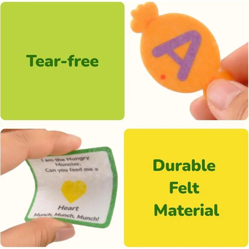 Обучающая игрушка Алфавит для малышей Монстр ABC Распознавание букв Игра на сопоставление Монтессори Дошкольные Цветные войлочные игрушки Игрушки для детей