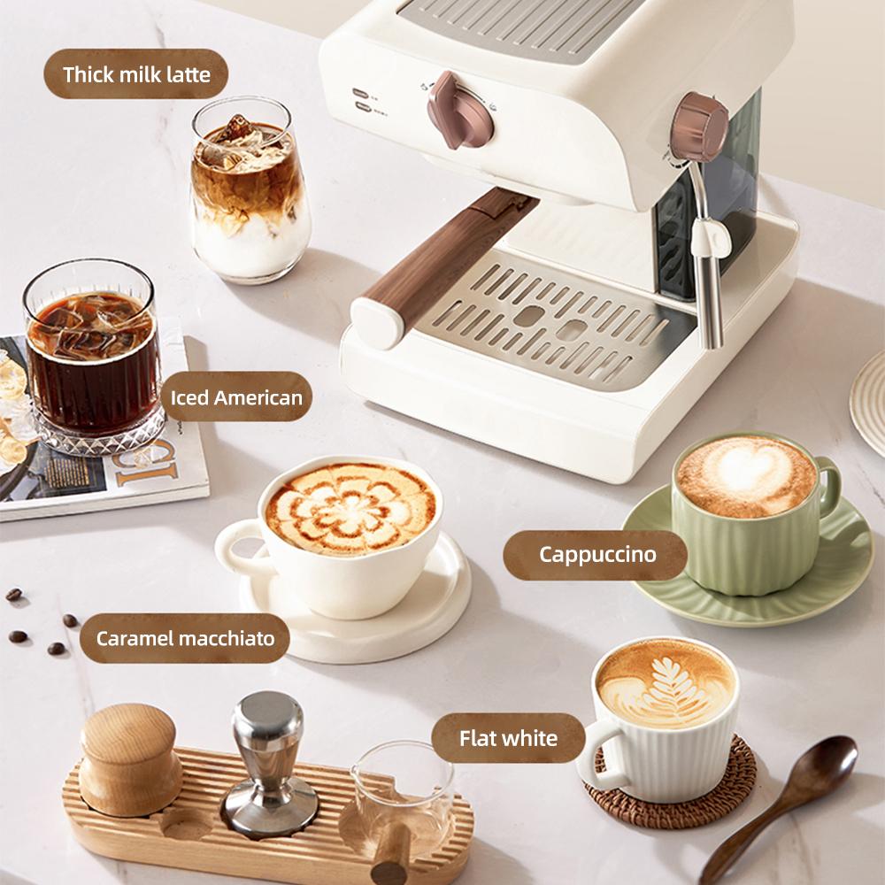 Эспрессо-машины для дома, эспрессо-машина из нержавеющей стали, 20 бар, с паровой трубкой для вспенивания молока, 0,8 л