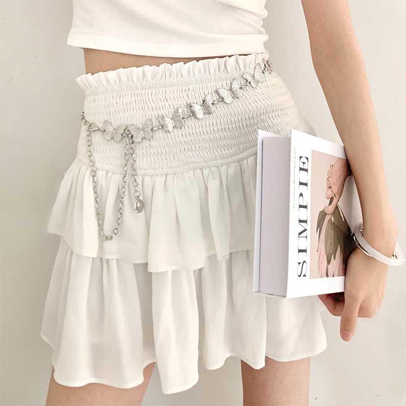 Y2K Butterfly Tassel Metal Waist Chain Single Layer Body Chain Women'S Party Jewelry Gift