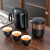 High-end Outdoor Travel Tea Set Kuaike Cup Ceramic Kung Fu Tea Set Household One Pot Three Cups Portable Bag Set Gift
