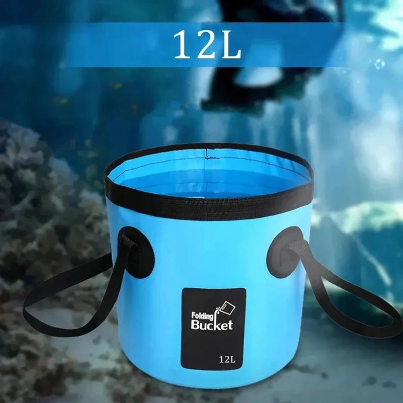Portable Foldable Water Bucket Multifunctional Outdoor Camping Washing Bag Car Wash Bucket Collapsible Sink