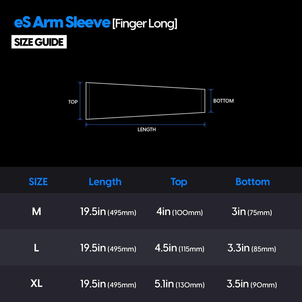 Pulsar Gaming Gears ES Arm Sleeve ARM SLEEVE Finger Long Large Black