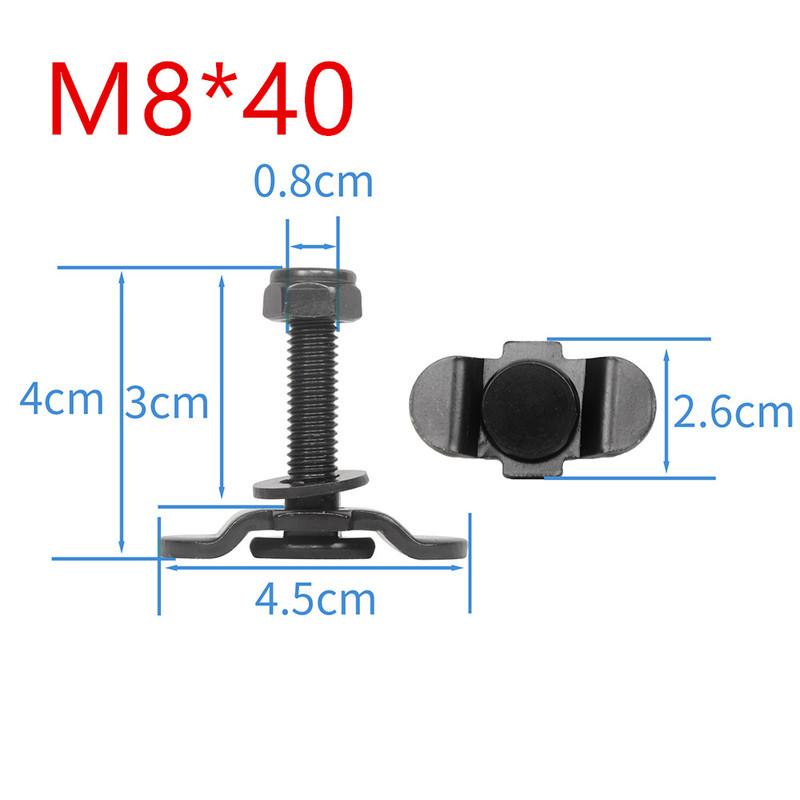 M8*30/M8*40/M8*60 L Track Threaded Stud Fittings L-Track Threaded Double Stud Lug Fitting Tie Down Used with L Track Rails 4Pack