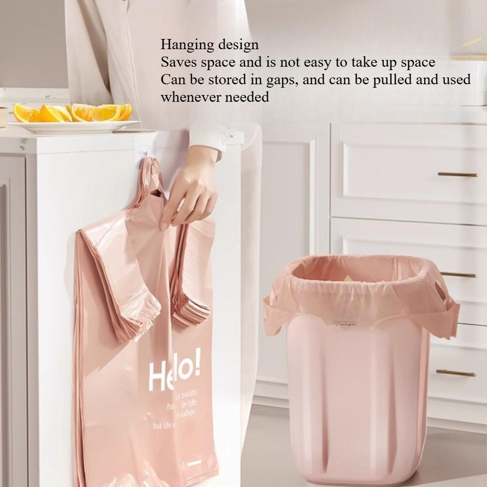 Одноразовые очень плотные мусорные пакеты-жилеты, Большие бытовые пластиковые пакеты для мусора с ручками для кухни/ванной/спальни, Прочные RQSL-BH-3962