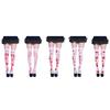 1 Pair Halloween Stockings Blood Stained Stretchy Women Fine Workmanship Bloody Over-knee Socks Party Costume