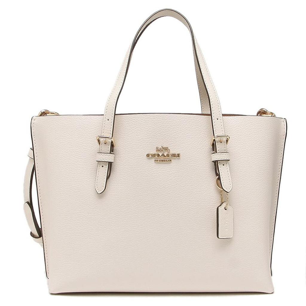 Сумка FC4084 C4084 Chalk x Light Saddle Cross Grain Leather Molly Tote 25 Ladies [Coach] (Сумка) [Товар аутлета] [Бренд] [Товар]