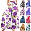 Women's Summer Wide Leg Pants High Waisted Flowing Pockets Fashion Casual Casual Bohemian Printed Beach Pants