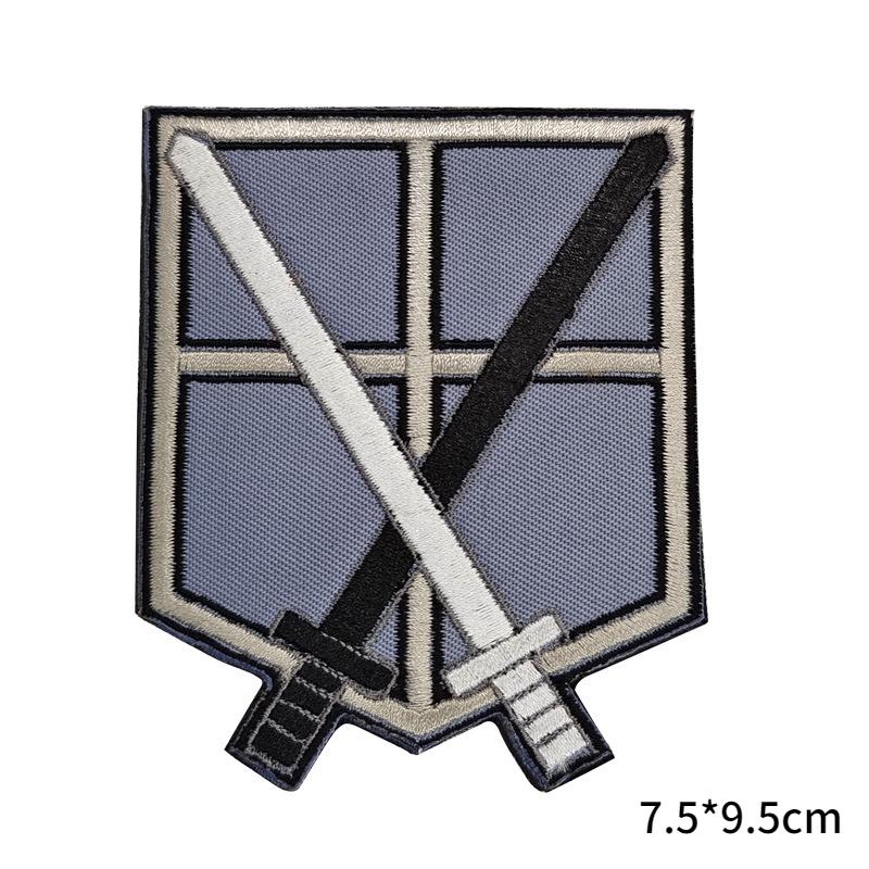 Нашивка Attack On Titan с вышитыми нарукавными повязками Wings Of Liberty из ПВХ, резиновые нашивки для тактического рюкзака, японская наклейка-аниме