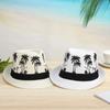 Coconut Trees Pattern Jazz Hat Breathable Beach Cap Fashion Sunbonnet  Men
