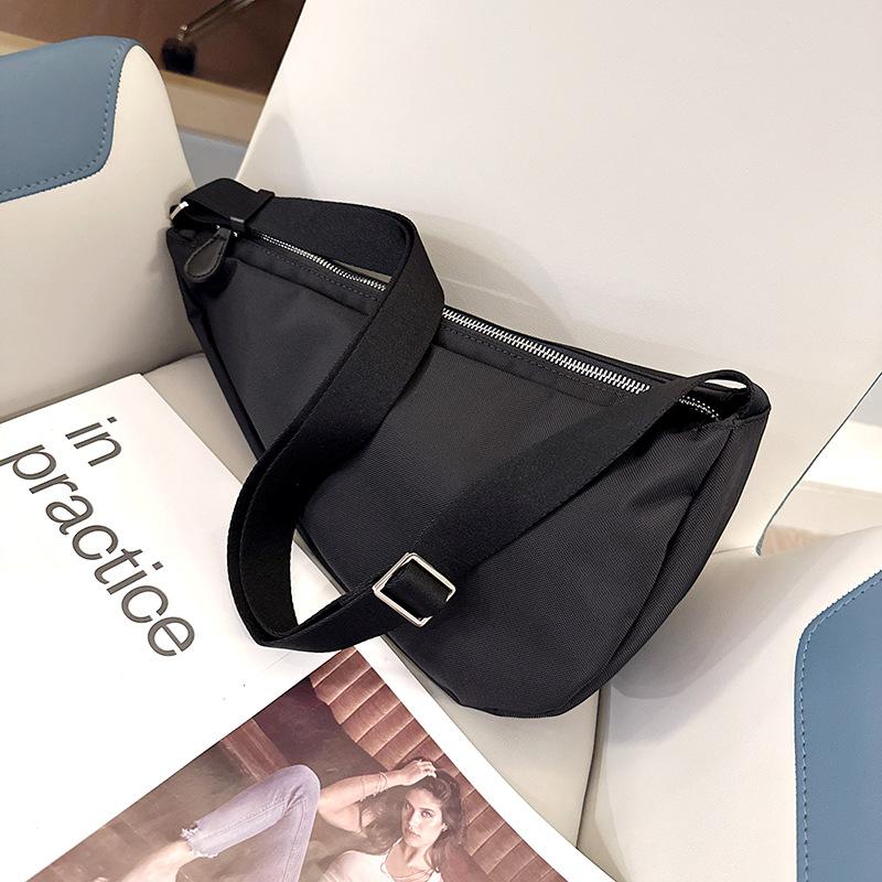 2024 New Summer Simple Crossbody Dumpling Bag, Trendy Versatile Nylon Fabric Bag, Student Casual Shoulder Bag