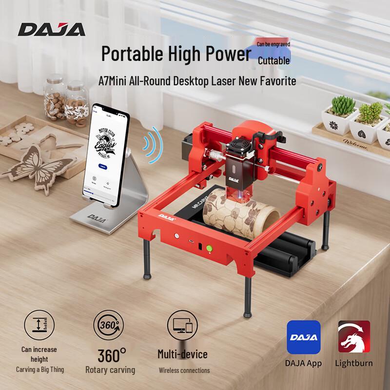 A7mini 5W Настольный лазерный гравер Штепсель CN (адаптер в комплекте)