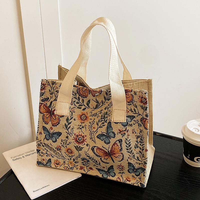 Сумка-тоут на одно плечо для женщин Новая холщовая сумка Ins Niche Lazy Style Tote Class Commuter Bag
