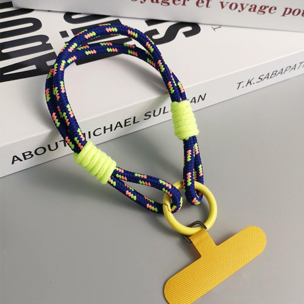 Key Holder Mobile Phone Lanyard with Patch Phone Hanging Chain Phone Wrist Strap Backpack Decor