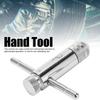Adjustable M3-8 M5-12 Silver T-Handle Ratchet Tap Holder Wrench Set with 5pc M3-M8 Machine Screw Thread Metric Plug T-shaped Tap