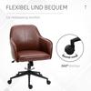 Office Chair, Height-Adjustable, Swivel Function, 58.5 cm x 62 cm x 91 cm, Brown