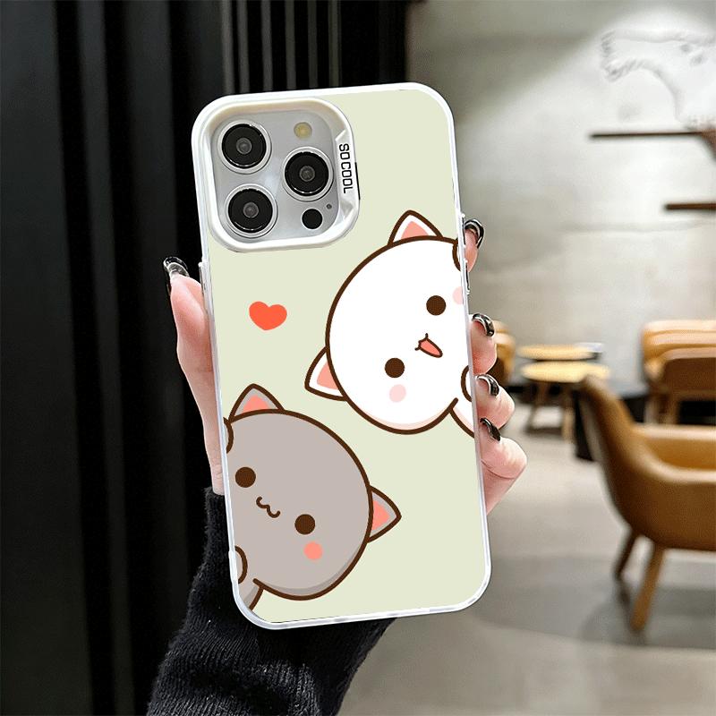 Мультяшный Милый Персик Гома Ударопрочный Чехол для Телефона для iPhone 17 Air 16 16E 15 Pro Max 14 Plus 13 Mini 12 Задняя Крышка Противоударный Fundas