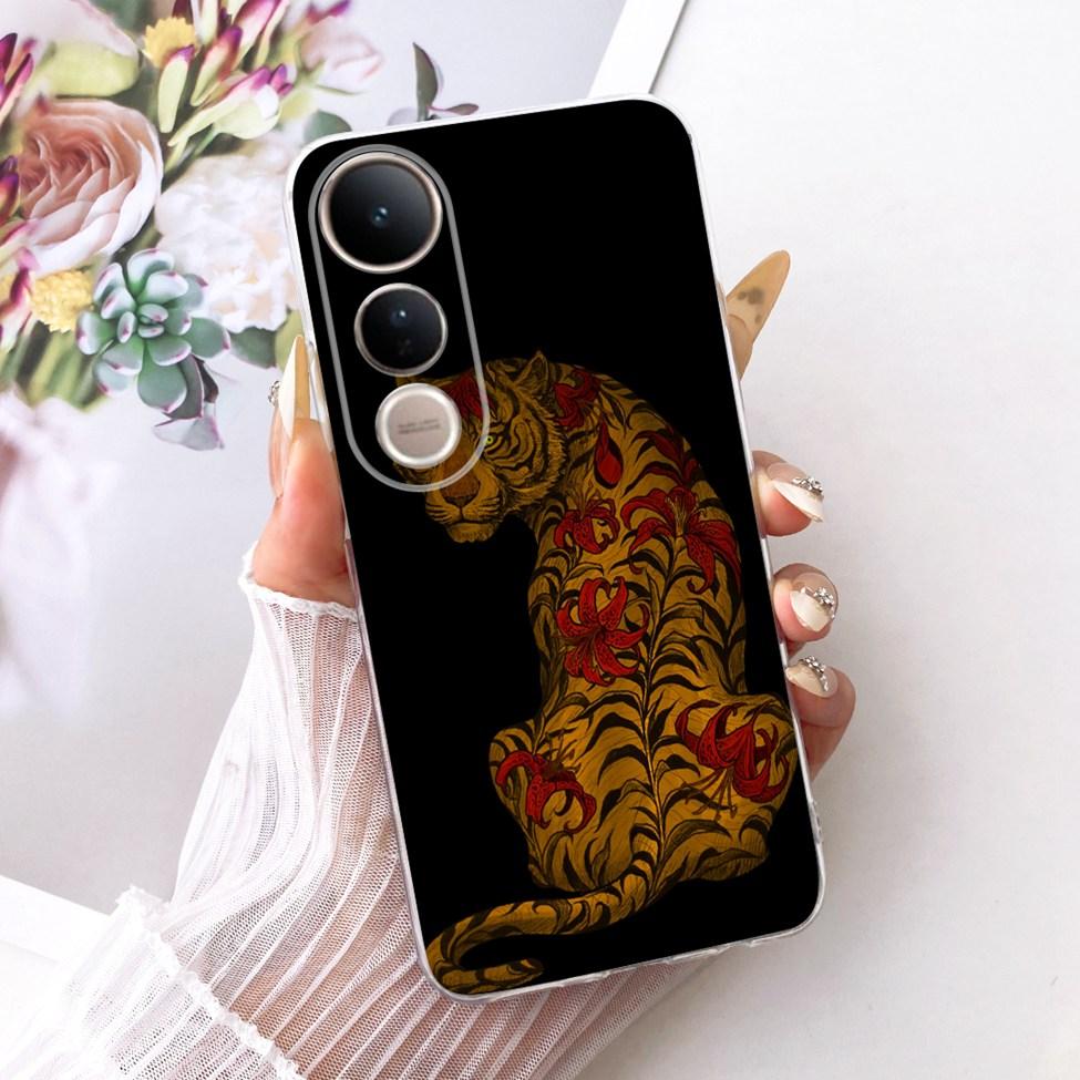 Clear Casing For Vivo V2440 Cover For Vivo V50 Lite 5G Case Cute Cat Fashion Butterfly 2D Painted Soft TPU