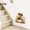 Waterproof Pvc Decals Mouse Wall Stickers, PVC Autumn Retro Fairy Tale Decals, Removable Peel Forest Animal Art And Stick for Kindergarten Indoor