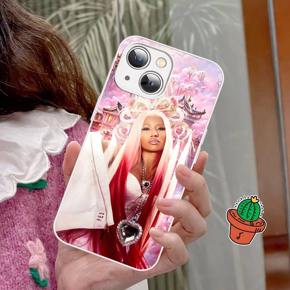 Закаленное стекло N-Nicki Singer Minaj для iPhone 14 13 12 11 Pro Mini XS MAX 14Plus X XS XR Чехлы