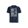 Solid Color Letter Print T-Shirt Men Tops Blue 1370653-408