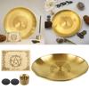 Altar Tree Pattern Plate Candlestick Tray Decorative Plate Incenses Burners Stainless Steel Table Ornament Flat Bowl