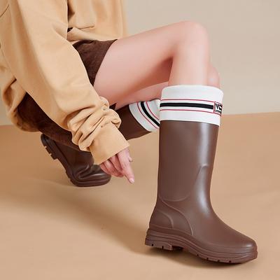 Женская модная трендовая дождевая обувь, женские сапоги, водонепроницаемая и нескользящая рабочая резиновая обувь, водная обувь, кухонные резиновые сапоги, водные сапоги
