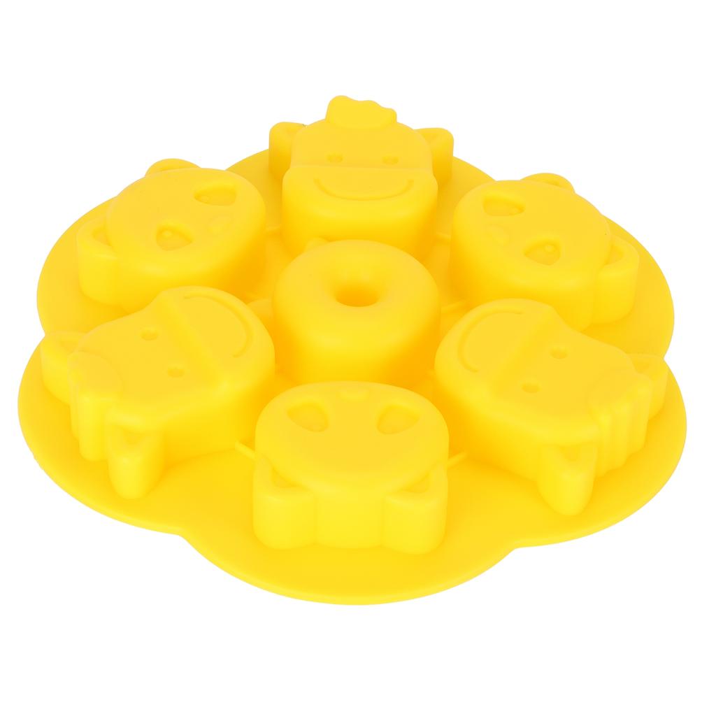 Желтая силиконовая мультяшная форма DIY ручной работы для торта, шоколада, печенья для выпечки, для кухни