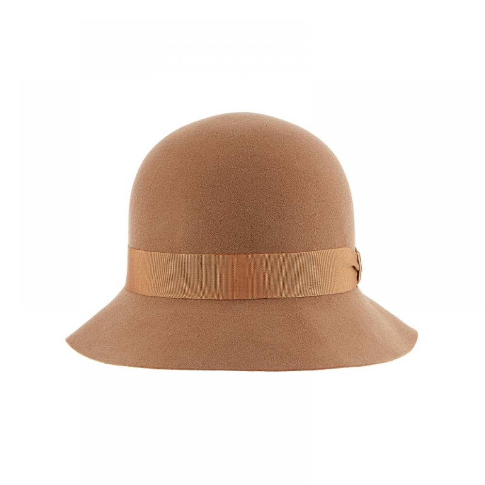 Helen Kaminski Hat51532 Ca Eta Camel Ribbon Round Cloche Bucket Hat