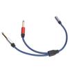 3.5mm Female To Dual 6.35mm Male Audio Cable for Speaker Audio Power Amplifier Mixing Console