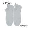 5 пар носков для мужчин весна-лето простые антибактериальные отводящие пот дезодорирующие мужские носки-лодочки плотные плетеные носки-лодочки