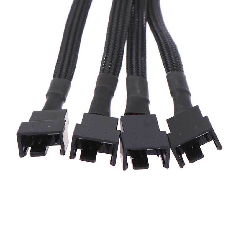 Pwm Fan Splitter 4Pin Adapter Cable 1 To 1 2 3 4 Computer Cpu Fan Splitter Cable
