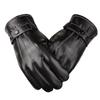 Autumn and Winter Men's PU Touch Screen Gloves with Three Ribs and Velvet Wind Proof and Waterproof Outdoor Cycling.