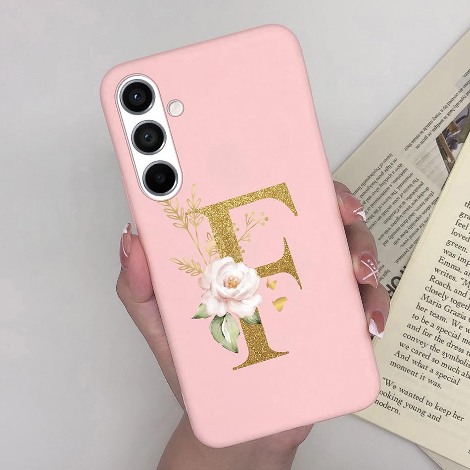 For Samsung Galaxy A54 5G Phone Case Creative Name 26Letter Thin Silicone Cover For SamsungA54 GalaxyA54 A 54 Bumper Shell Coque