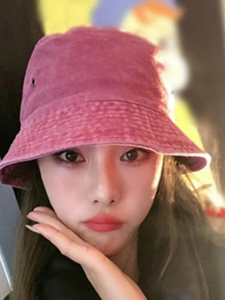 Рыбацкая шляпа с крышкой для лица, женская весенне-летняя шляпа-тазик, шляпа-ведро, солнцезащитная шляпа