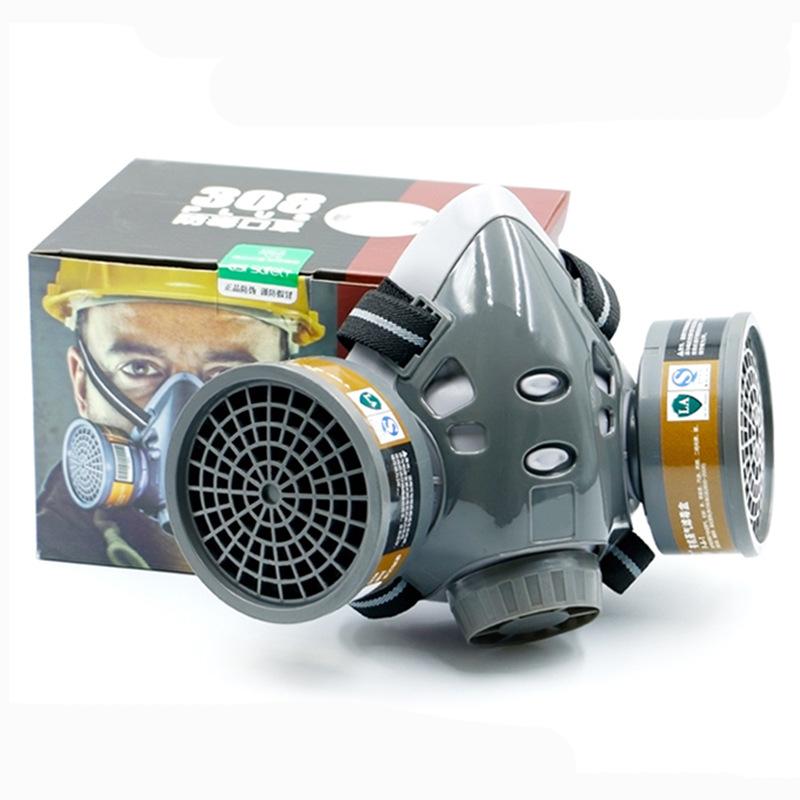 Двойные фильтры Половина лица Респиратор Пыль для покраски Распыление Фабрика Промышленность Главная