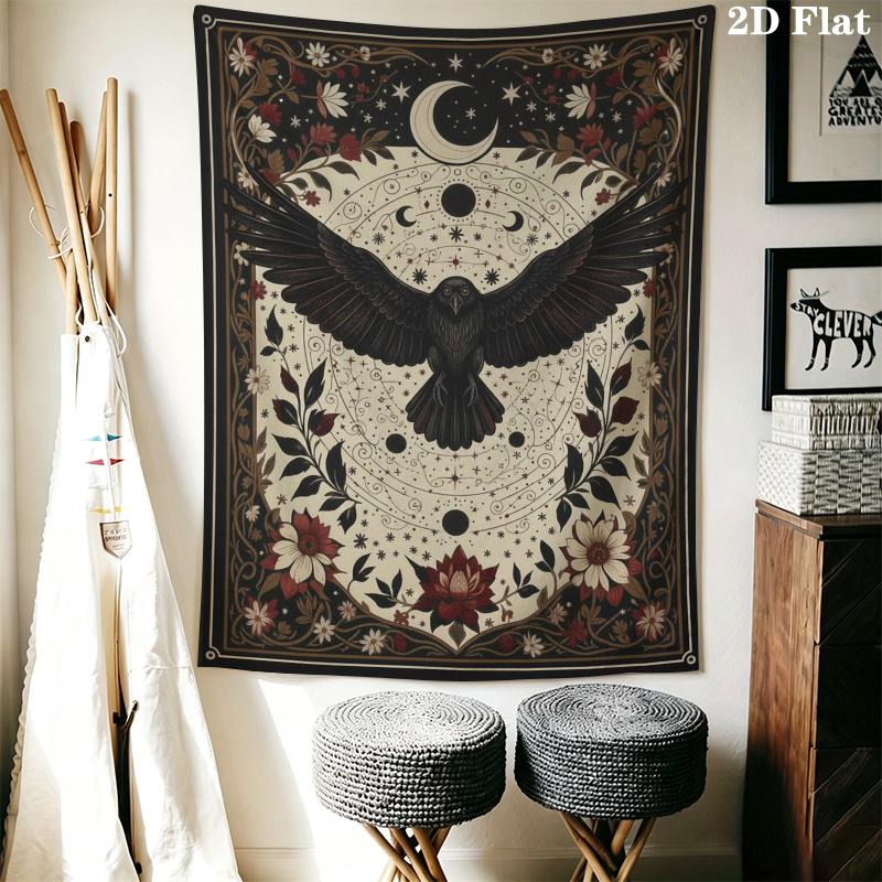 Vintage Victorian Animal Wall Tapestry Aesthetic Wall Hanging Printed Fabric Blanket Decorative Tapestries for Bedroom Living Room Home Decor