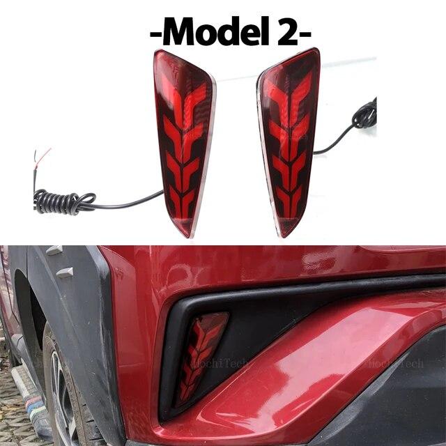 Автомобильный светодиодный отражатель DRL, задний противотуманный фонарь заднего бампера, стоп-сигнал для Toyota C-HR CHR 2016-