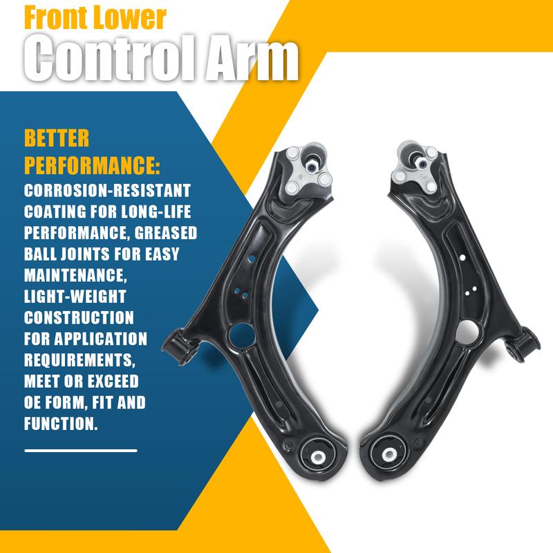Svenubee Left & Right Front Lower Control Arm Ball Joint for Volkswagen Passat Beetle 2012 2013 2014 2015 2016 2017 - 2021