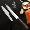 Portable Multifunctional Kitchen Knife Meat Cutter Household Auxiliary Food Wooden Handle Knife Stainless Steel Kitchen Knife