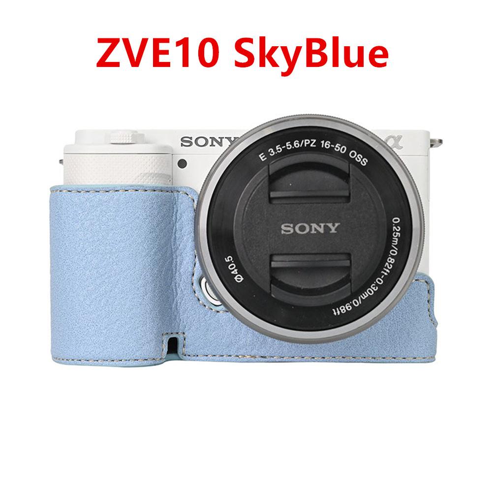 Получехол для камеры для Sony A6700 A6400 A6300 A6100 A6000 ZVE10 ZVE10II ZVE10M2 A7R5 A7CII A7C2 Крышка с открывающимся дном Искусственная кожа